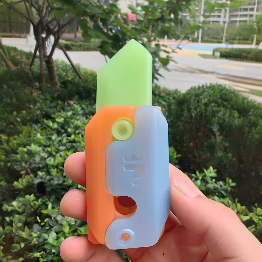 cuchillo de rábanos borradores descompresión juguete estudiantil cuchillo de rábanos de gravedad