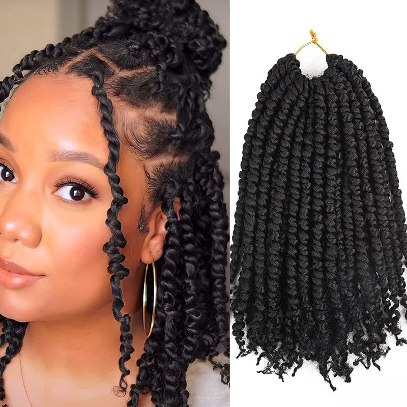 Women's wig, double-strand African dreadlocks, Passion Twist crochet hair extensions, European and American cross-border Women's wig, double-strand African dreadlocks, Passion Twist crochet hair extensions, European and American cross-border