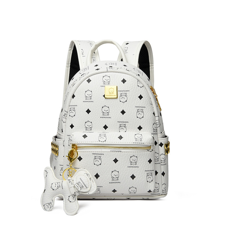 2025 nueva mochila universitaria caricatura lindo osos mochila de damas impresión de aire extranjero mochila casual