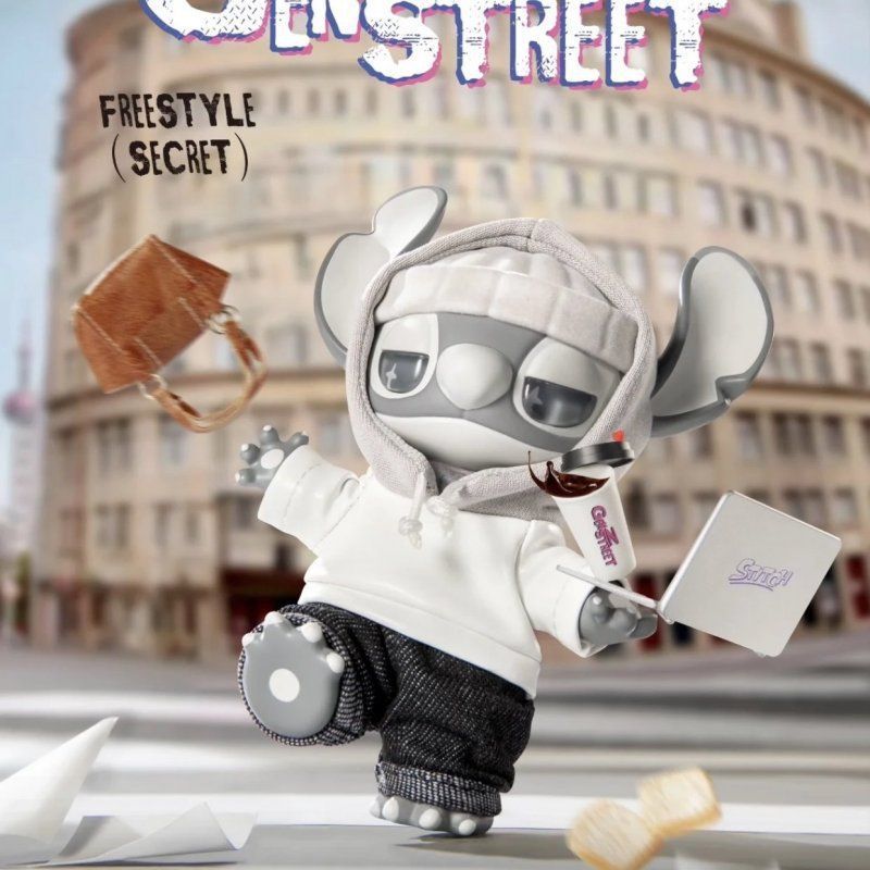 正版名创优史迪奇GenZ街头系列盲盒搪胶毛绒潮玩手办摆件礼物公仔|undefined