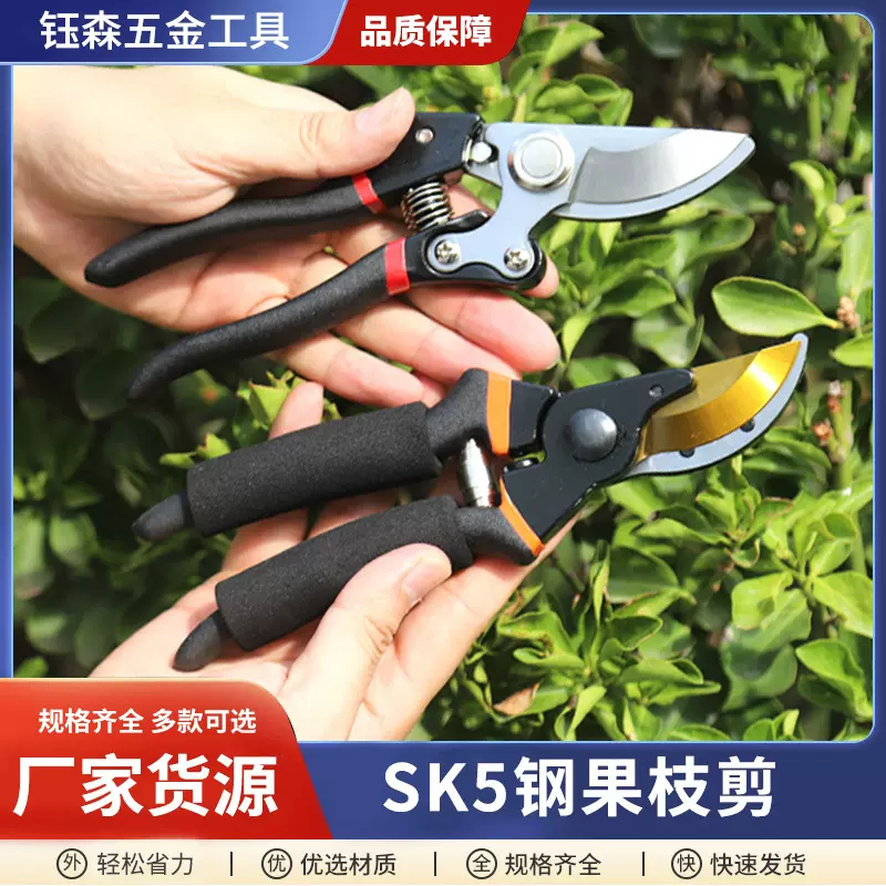 厂家批发多功能修枝剪花卉剪树枝果枝园艺剪SK5高碳钢果园盆景