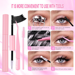 歐美跨境168簇朵毛濃密斜飛分段式12-18mm假睫毛單簇睫毛批發