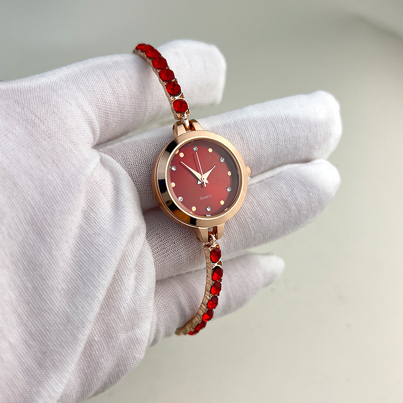 Women's Quartz Watch Colorful Diamonds Bracelet Style Elegant_voghion.com