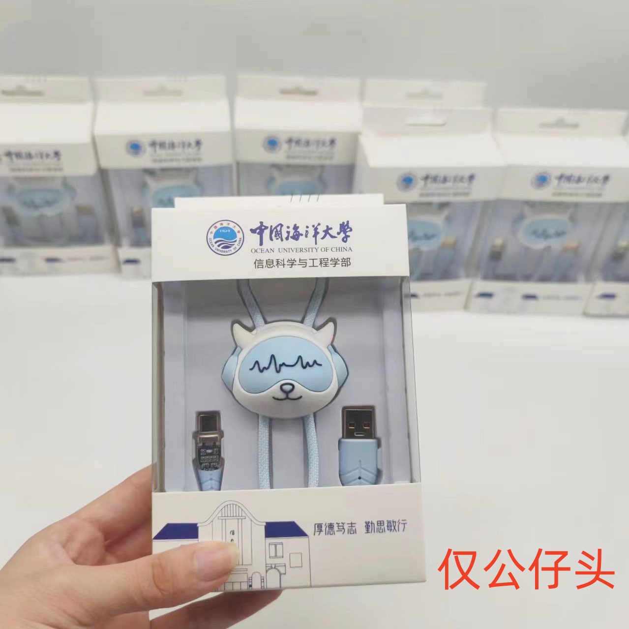 【源头工厂】定制毕业季大学纪念品卡通数据线 比赛等活动纪念