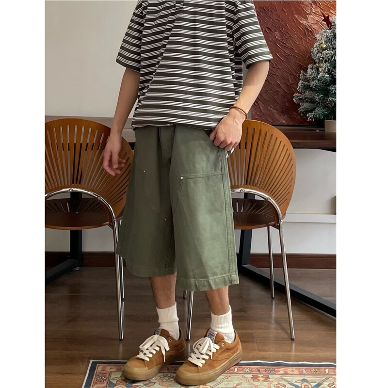 Men's Versatile Cargo Shorts 2025 New Summer Thin Fashion Breathable Casual Sports Knee-Length Shorts