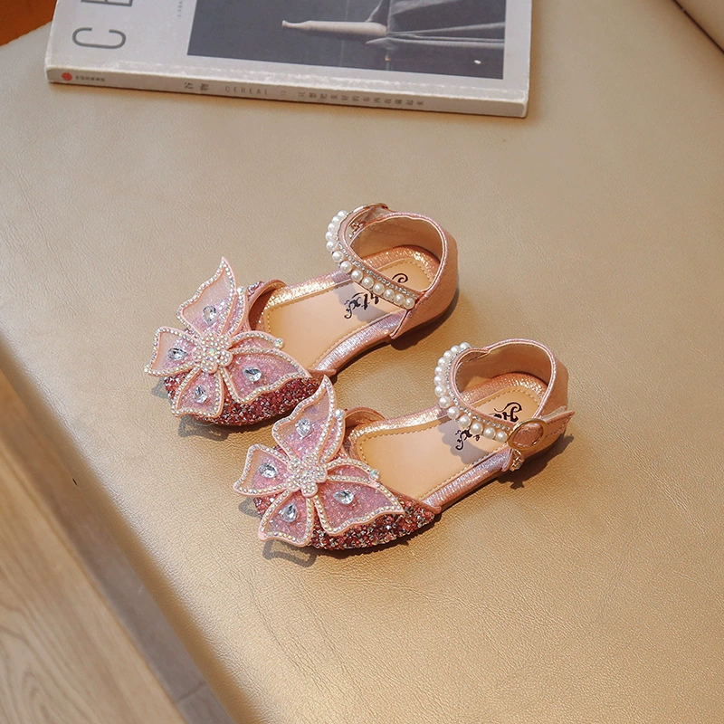 Shoes for princess, summer sandals with bow, for teenagers