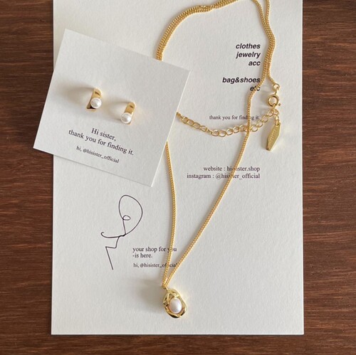 Fan Zhiqiao Korean version of Little Red Book 925 sterling silver necklace pearl pea necklace ins personalized necklace