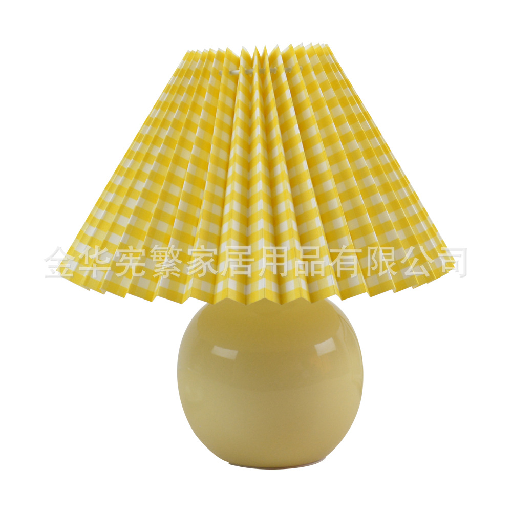 [Xianfan] Super lindo plisado noche luz Retro Vintage Colegio estudiante dormitorio lámpara de escritorio lectura