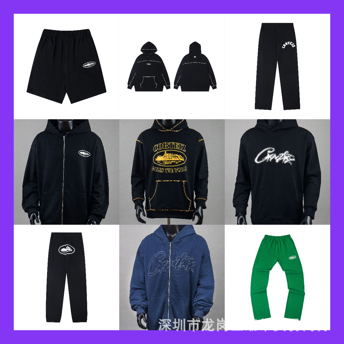 CORT Alcatraz 시리즈 가을 겨울 신상 헤비급 후드 티셔츠 남성용 아메리칸 트렌드 두꺼운 다용도 커플 트렌드