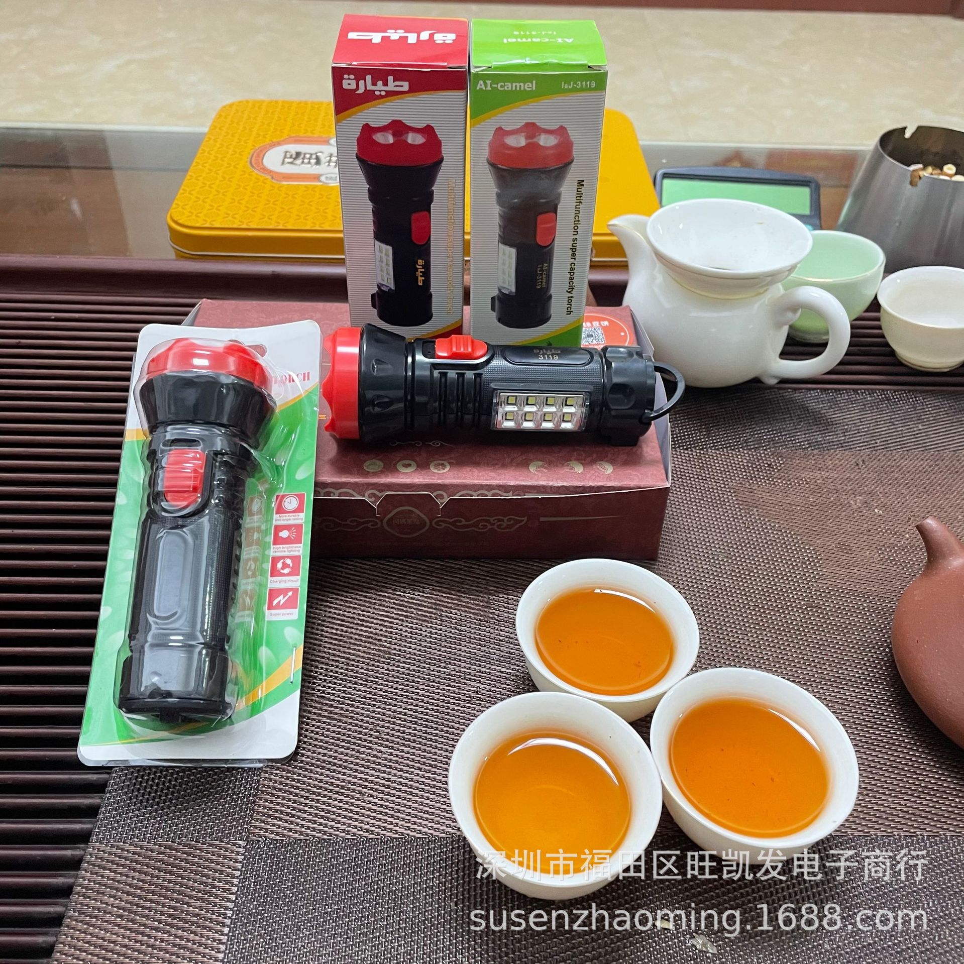 LED手电筒 宝莲灯+侧灯