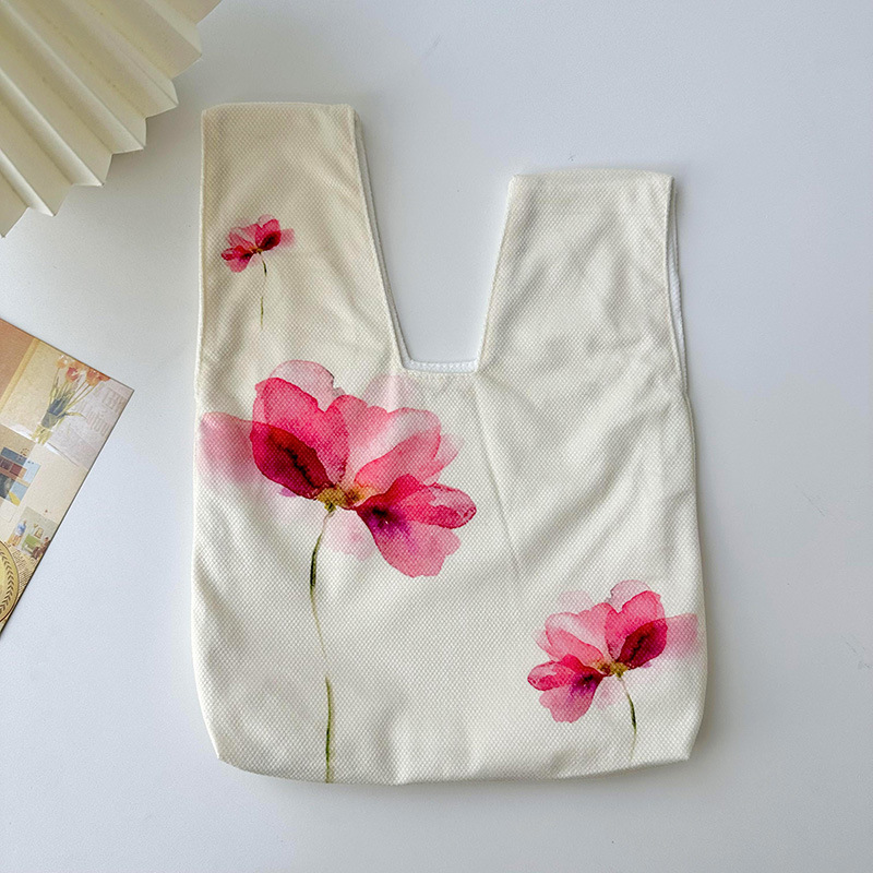 Nuevo artístico retro pintura al óleo bolso de las mujeres de la moda de estilo coreano todo-fósforo nicho de la calle de punto bolsa de las axilas bolsa de hombro