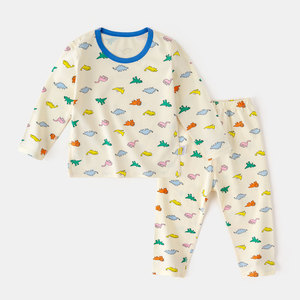 Traje de ropa para el hogar para bebés Pijamas de otoño para niños Chaquetas para niñas Pantalones Ropa Conjunto de ropa interior para bebés de dos piezas