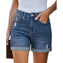 V 94771 Straight Leg Denim Shorts ֱͲţ�ж̿� �羳ŷ��
