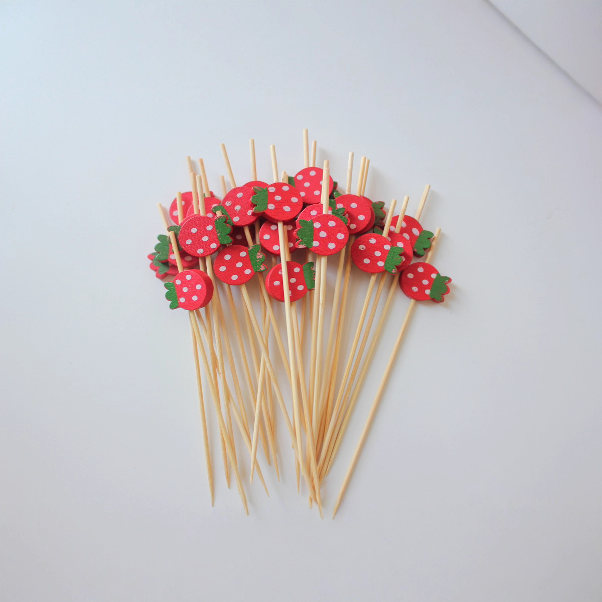 Palillos de Bambú Desechables 100 Piezas/Paquete para Frutas y Cócteles