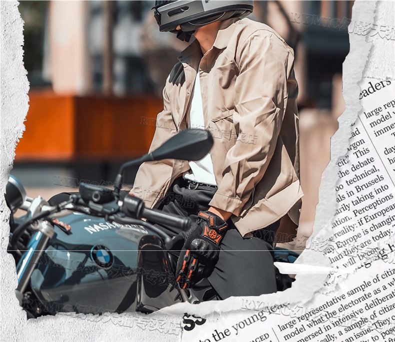 Rymic Retro Cruise Full-Face Motorcycle Helmet Men's and Women's Motorcycle All-Season Safety Helmet Bluetooth Slot 3C Certification