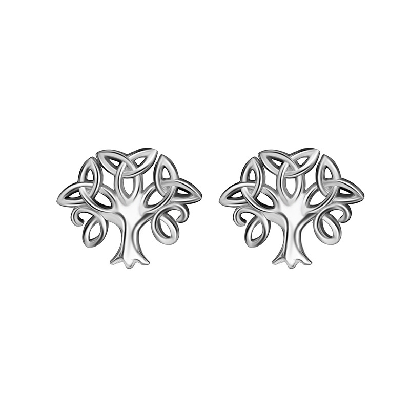 Amazon venta caliente transfronteriza S925 pendientes de plata esterlina mujeres personalidad europea y americana moda cruzada vida aretes mujeres al por mayor