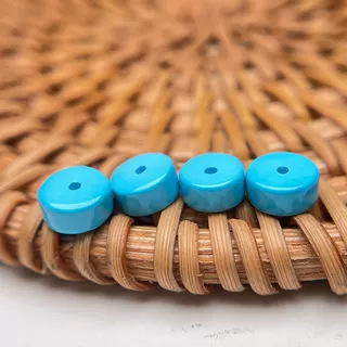 천연 청록색 높은 도자기 블루 스트레이트 컷 분리기 비드 스페이서 팔찌 액세서리 DIY 수제 액세서리 장난감 목걸이