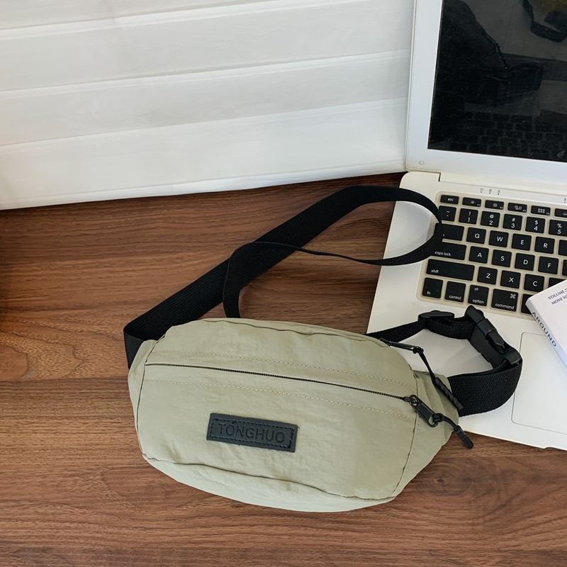 Bolsa de pecho coreana para niños y niñas, bolsas de pecho deportivas casuales, letras extranjeras, bolsas portátiles de gran capacidad para niños, bolsas de cintura de moda