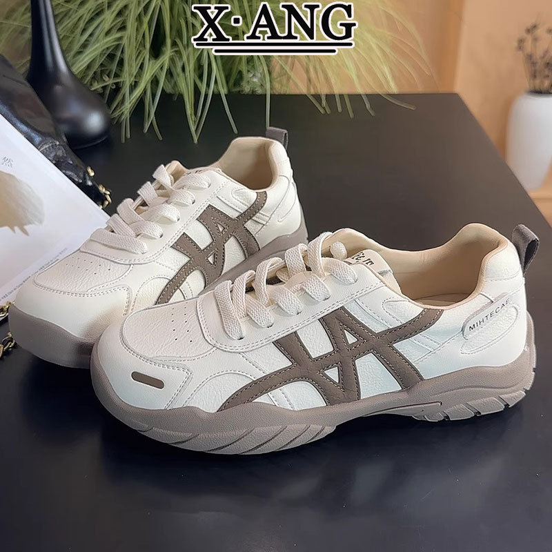 真皮德训鞋女款软底轻便阿甘鞋2025秋季新款百搭休闲运动鞋小白鞋|undefined