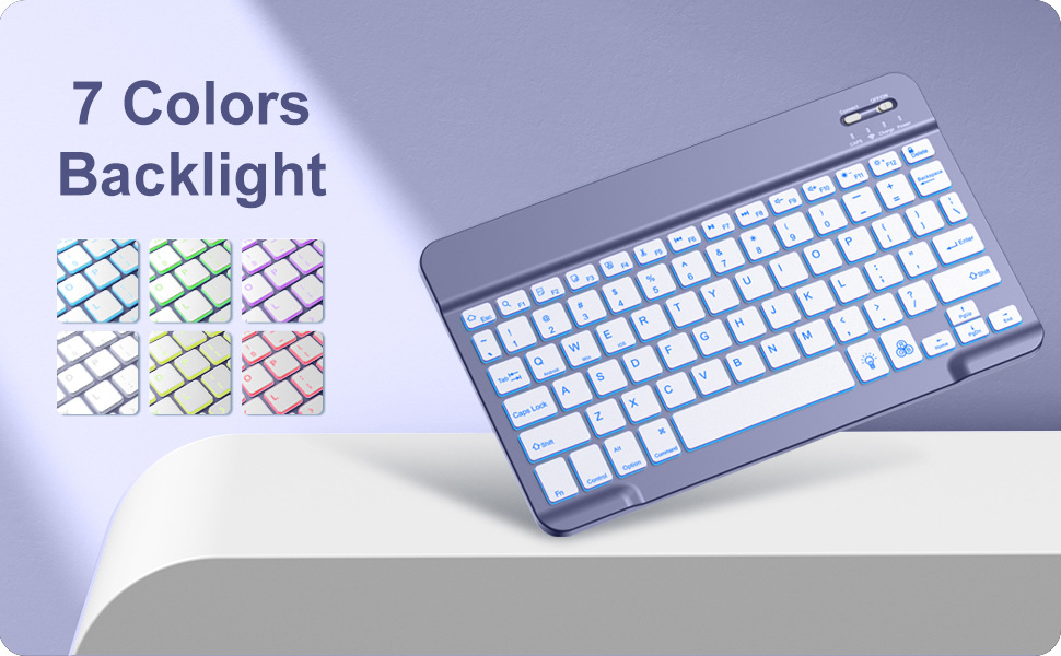 Funda con Teclado Bluetooth para iPad 10.9 Pulgadas Retroiluminado Magnético Desmontable con Ranura para Lápiz image 28