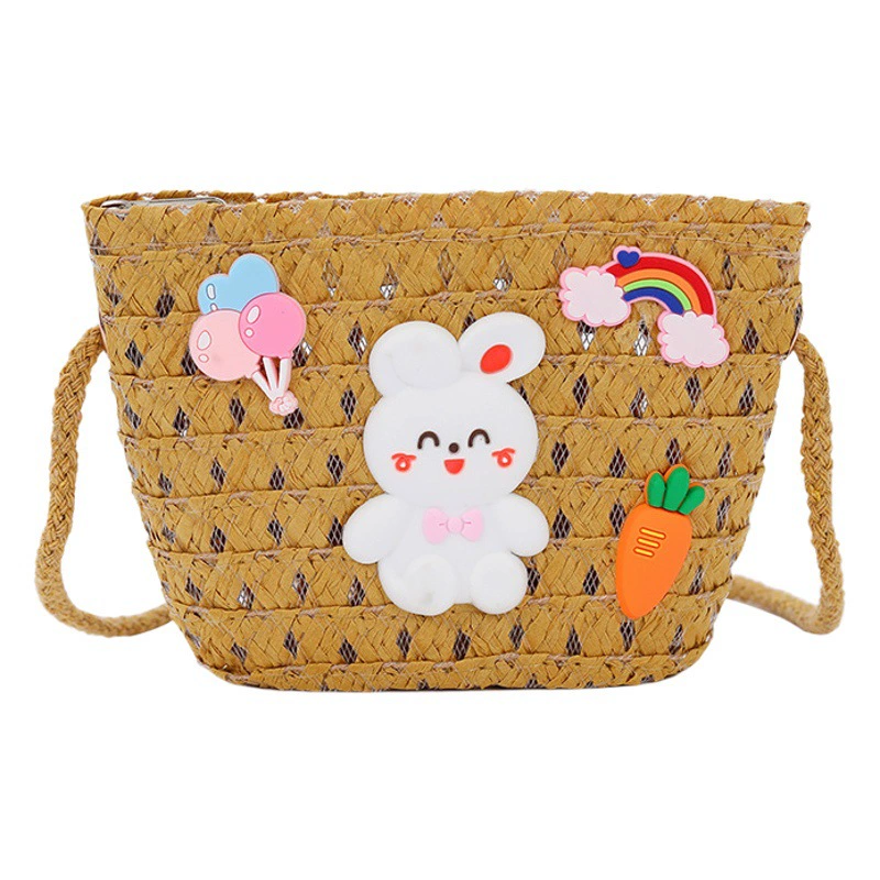 Летняя плетеная сумка из рафии, детская сумка, женская милая сумка 2025 года, новая маленькая сумка через плечо для девочки, для отдыха на море