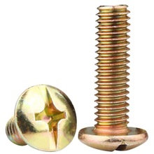 TM铁镀彩锌十一字大扁头螺丝家具大伞头螺钉蘑菇头螺栓批发M5M6M8