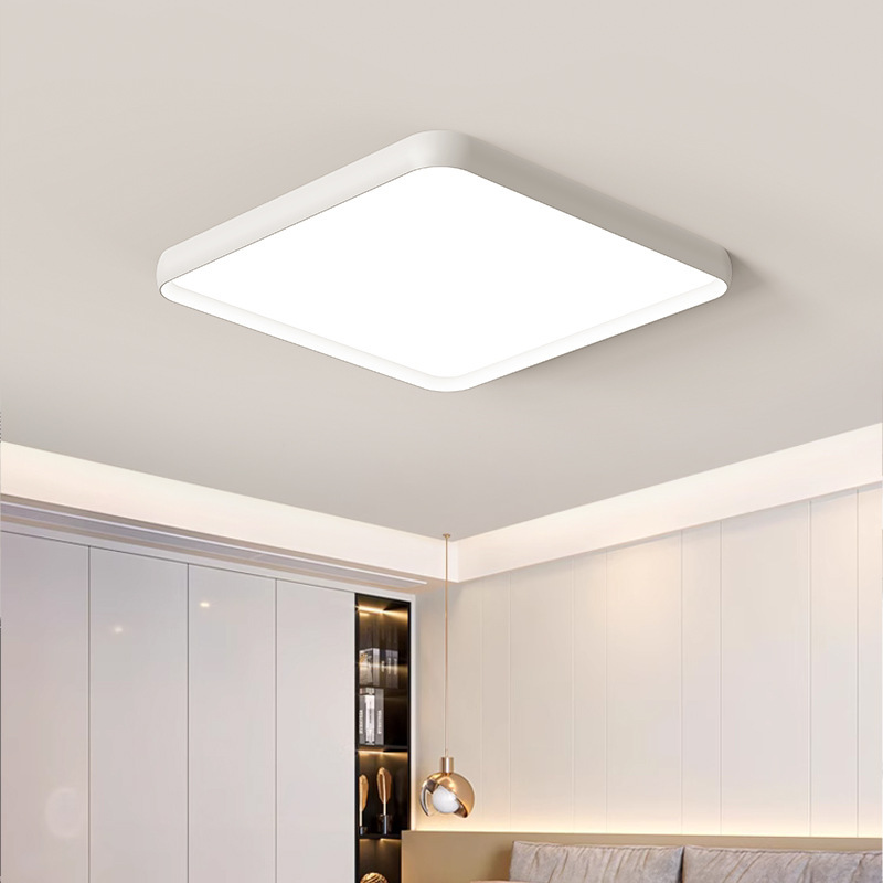 Luz de techo rectangular de protección de ojos de espectro completo, lámpara de techo ultra delgada y minimalista moderna de alto nivel, lámpara de dormitorio simple