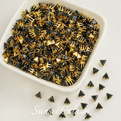 Copper Plated 18K Gold Multi-Faceted Zərgərlik ara hissələri - 4mmblack-gold-30-pieces