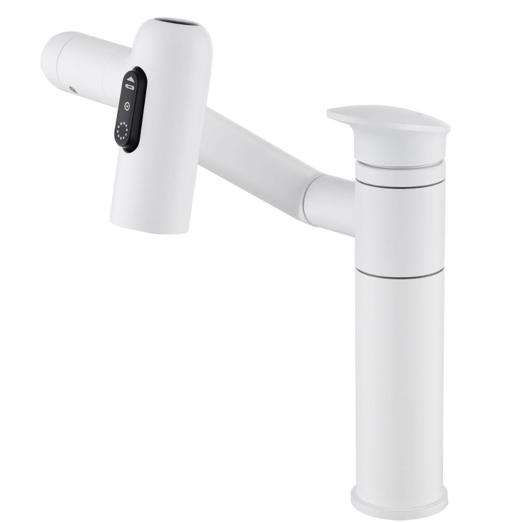 Uno por uno pistola de baño de latón gris mueble de baño pantalla digital gato de la suerte de agua de lavado de baño lavabo champú universal