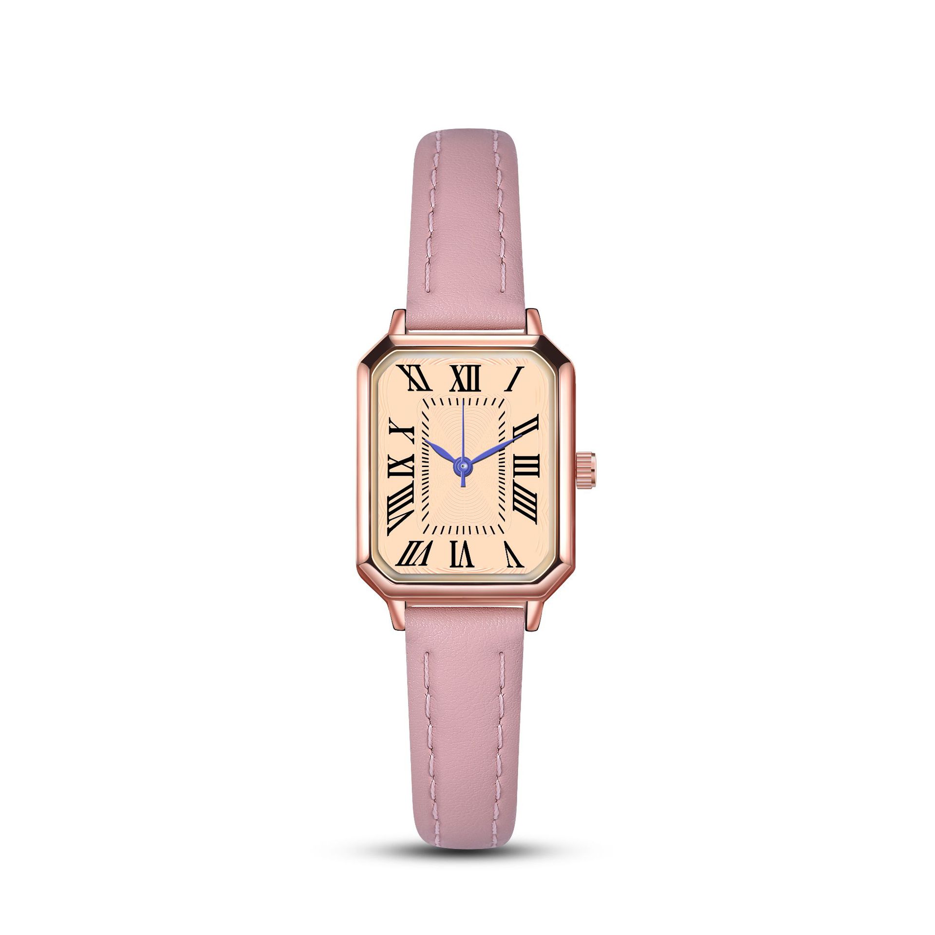 women's watch temperament retro Roman scale simple fashion square watch quartz watch_voghion.com