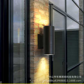 led壁灯户外防水双头上下发光外墙灯室外阳台别墅大门口洗墙燈