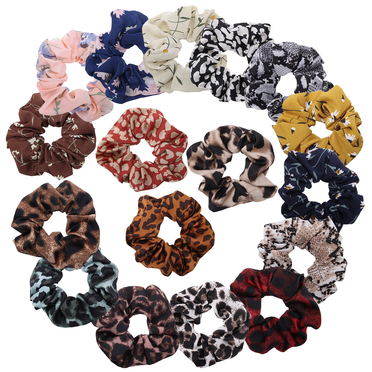 Fashion Leopard Print Color Cloth Hair Rope Wholesale display picture 1