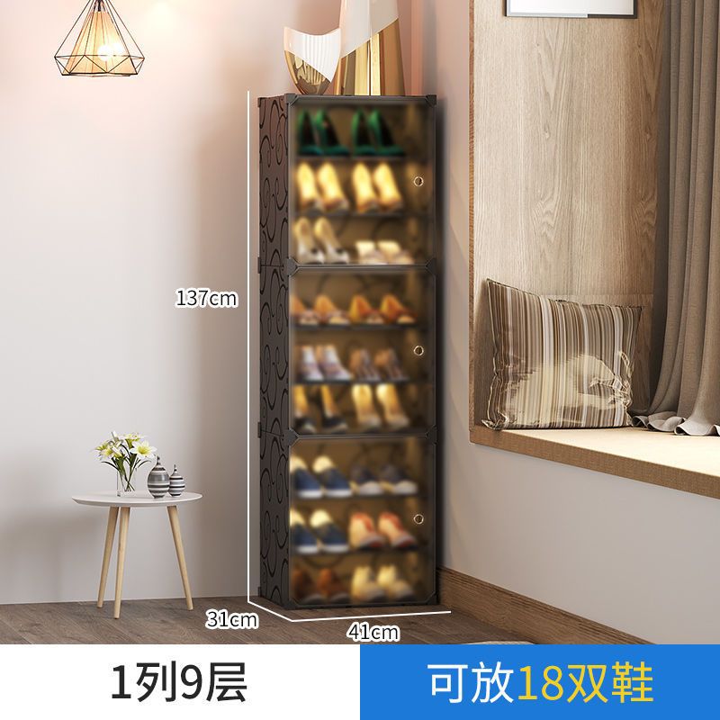 Zapatero entrada a la puerta contra la pared armario de almacenamiento de zapatos armario de zapatos para el hogar resistente y duradero estante de liquidación especial multicapa