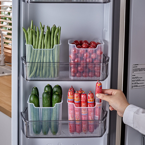 冰箱侧门收纳盒 家用储物盒大号零食蔬果棒冰分类整理冷藏收納盒