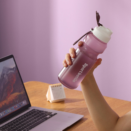 Portable sports plastic water bottle large capacity pp creative lid snap space cup outdoor portable cup water cup wholesale