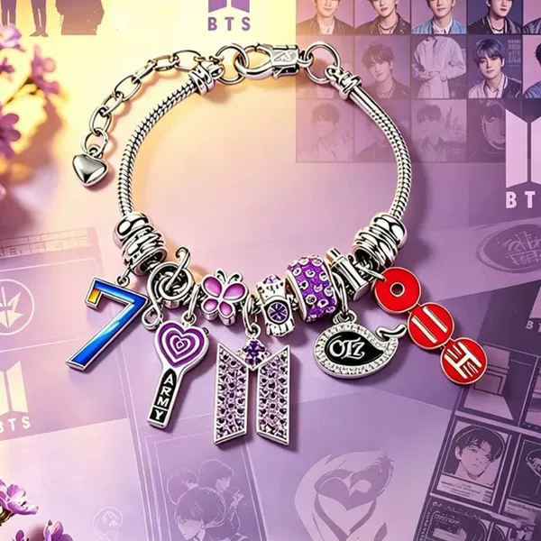 New Cartoon Bts Explosion-Proof Boy Band Whale Ot7Army Beaded Bracelet, Popular in Europe and America