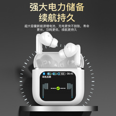 SE60 スクリーン付き Bluetooth ヘッドセット ANC ノイズリダクション 透明 TWS インイヤー カラー スクリーン タッチ コントロール 長いバッテリー寿命 フル検査 ヘアストレートナー