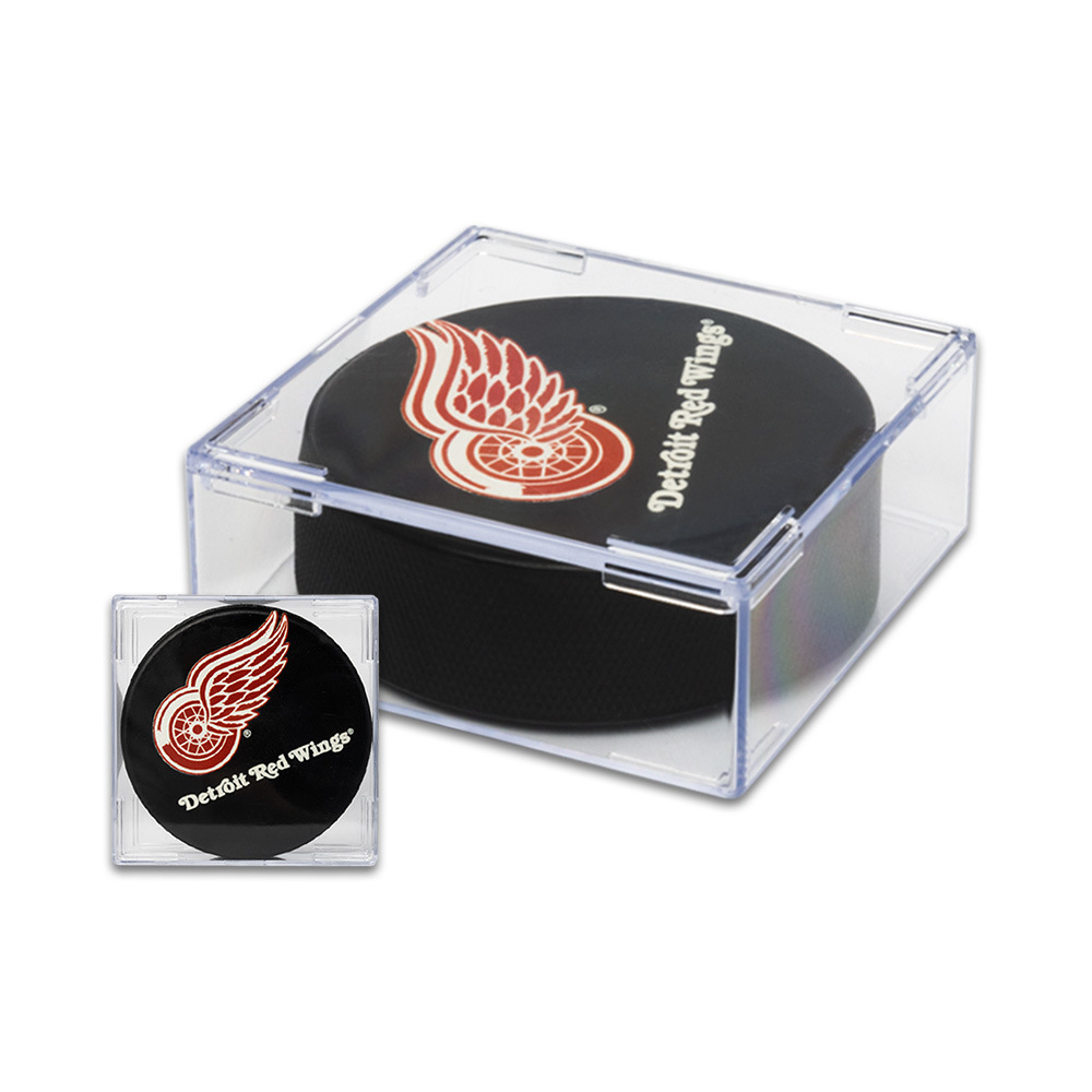 Exposición de hockey sobre hielo acrílico base transparente anti-UV bola de hockey colección caja de dulces deportivo personalizado