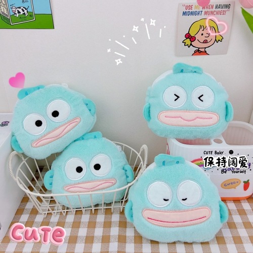 Hanton clown fish coin wallet plush keychain big mouth fish monster pendant coin lipstick headphone storage bag wholesale