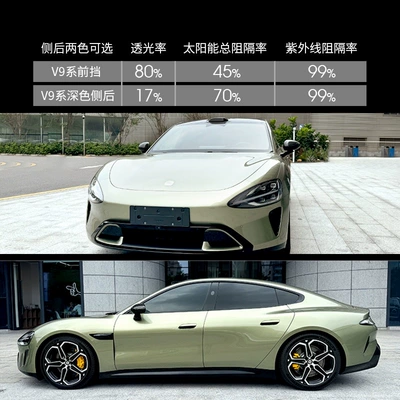 Car Film, Car Window Film, Explosion-Proof: Automotive Film - full-car-set-suitable-for-sedans-upgraded-v9-titanium-nitride-ceramic-full-car-wrap-high-definition-front-windshield-darkened-side-rear