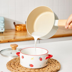 Wholesale ceramic milk pot, non-stick pot, household hot milk pot, noodle cooking pot, baby food supplement pot, induction cooker, gas pot