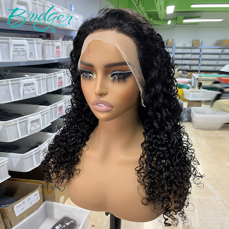 13*4 Splicing Headgear New curly1 Natural Color Real Human Hair Wig human hair wigs_voghion.com