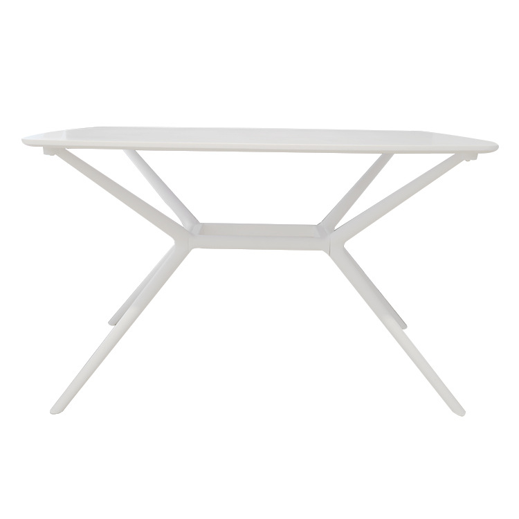 Mesa de café de exportación mesa de té lujosa moderna simple redonda de color sólido PP mesa larga mesa de comedor de plástico