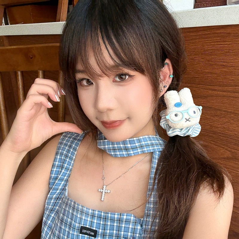 新款可爱卡通小兔发圈少女百搭马尾大肠圈发饰甜美丸子头发绳批发|undefined