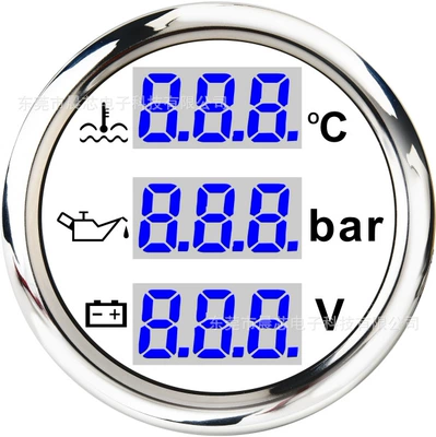 Temperature Gauge, Engine Oil: automobile instrument - cx6076-blue-bar-white-plate