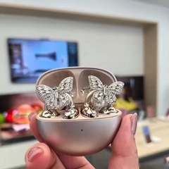爆闪雪花锆石结夹扣耳机钻扣精致百搭高级感小众设计耳机diy配饰