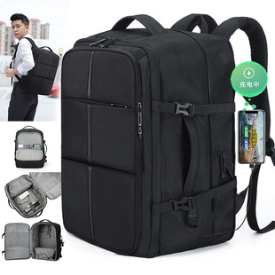 Cross-Border Men's 20inch Expanded Business Travel Backpack Large Capacity Multi-Functional Luggage Backpack Business Trip Travel Bag