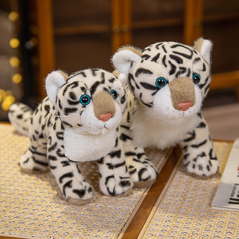Snow Leopard Plush Toy Animal Headband Photo Hairpin Cute Doll Deer Plush Toy Tiger Ears Headband Hair Accessory