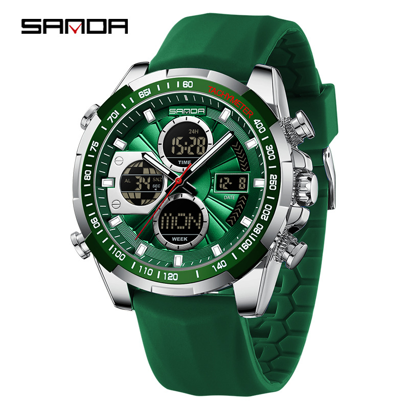 SANDA SANDA 5105 nuevo calendario multifuncional relojes de hombres estudiantes al aire libre relojes de luz impermeable