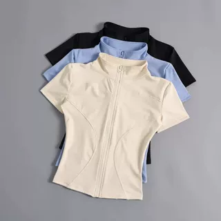 胖mm大码瑜伽服女紧身t恤运动短袖跑步训练普拉提健身服外套春夏